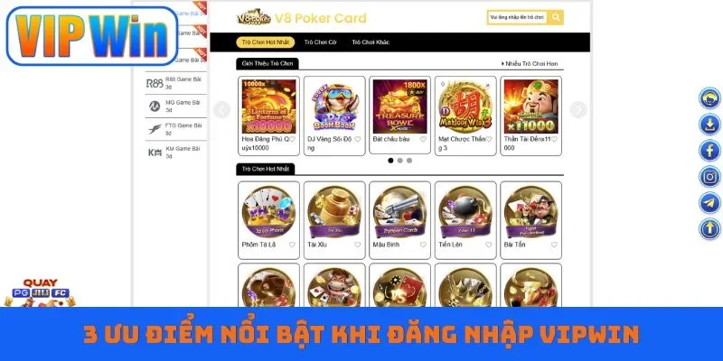 3 ưu điểm nổi bật khi đăng nhập VIPWIN