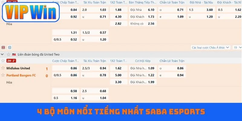 4 bộ môn nổi tiếng nhất SABA Esports
